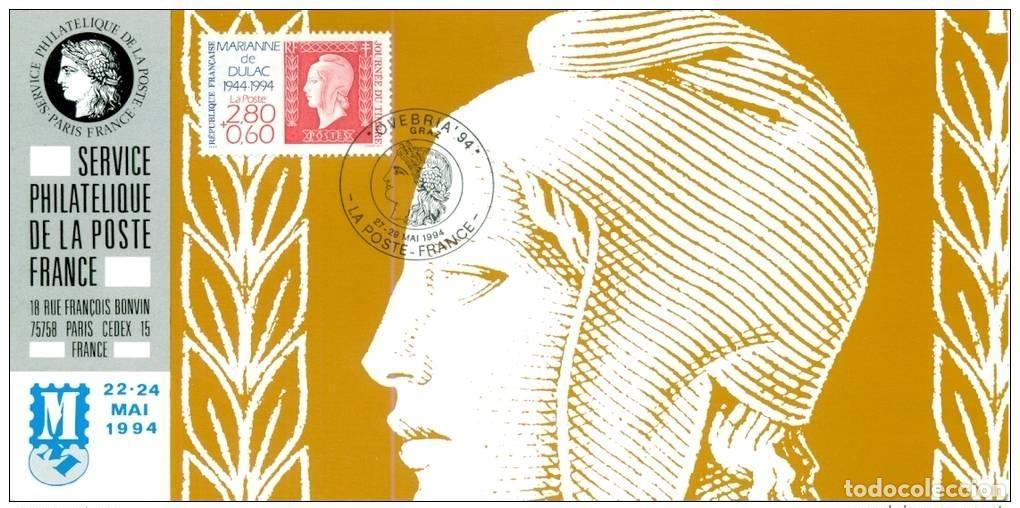 Sellos: 118 Mapa oficial Exposici&oacute;n Graz 1994 FDC 50 a&ntilde;os Marianne de Dulac