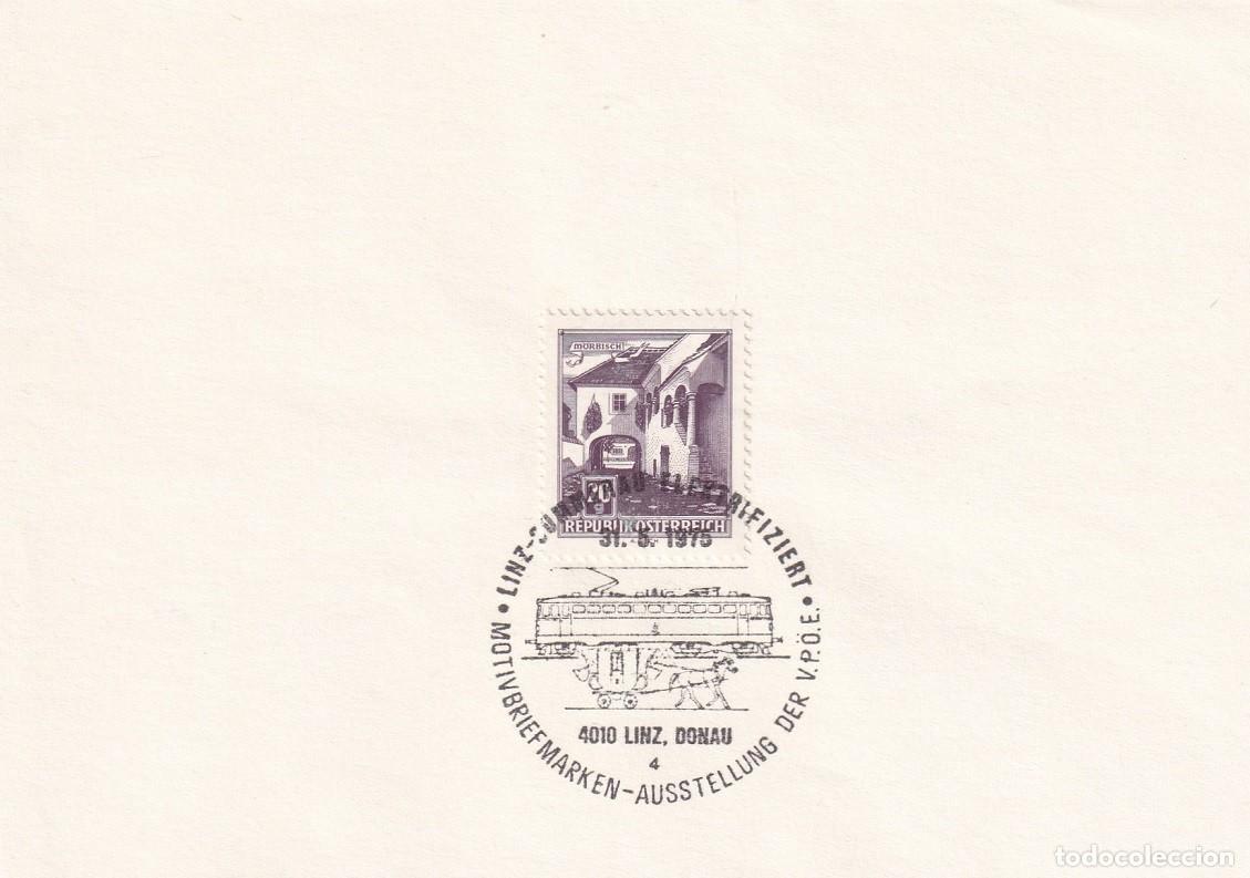 Francobolli: Hojita Austria 1961 Granja de M&ouml;rbisch - Marcofilia 1975 Electrificaci&oacute;n del trayecto Linz-Summerau