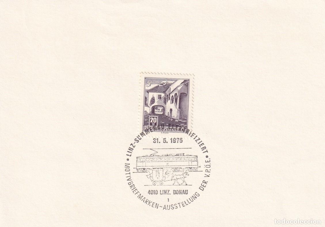 Francobolli: Hojita Austria 1961 Granja de M&ouml;rbisch - Marcofilia 1975 Electrificaci&oacute;n del trayecto Linz-Summerau