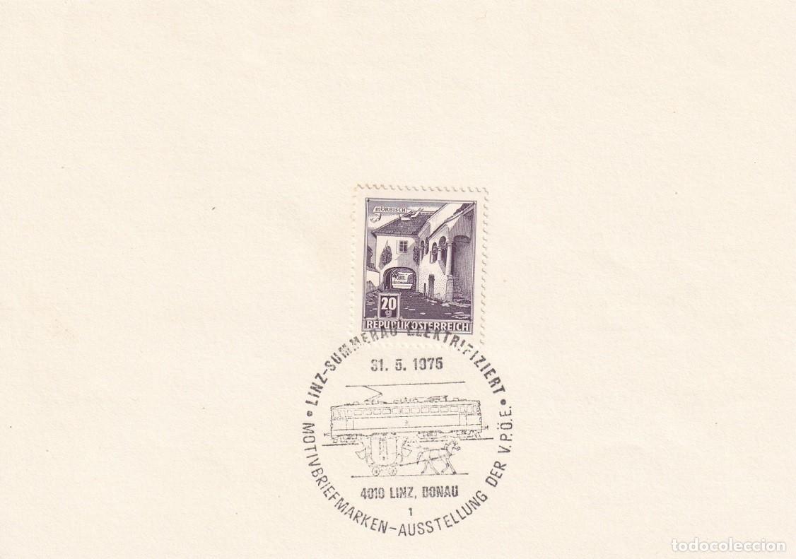Briefmarken: Hojita Austria 1961 Granja de M&ouml;rbisch - Marcofilia 1975 Electrificaci&oacute;n del trayecto Linz-Summerau
