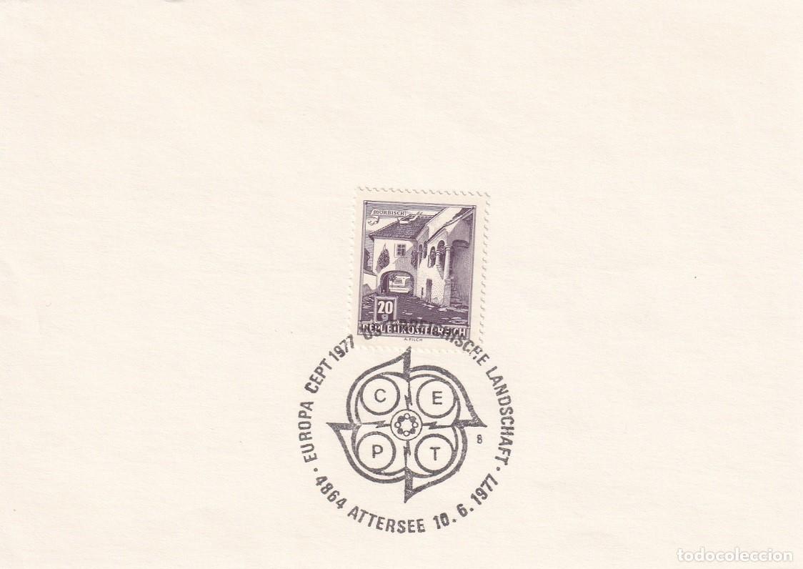 Stamps: Hojita Austria 1961 Granja de M&ouml;rbisch - Marcofilia 1977 - Europa CEPT - Paisaje austr&iacute;aco