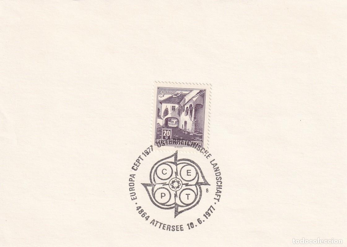 Briefmarken: Hojita Austria 1961 Granja de M&ouml;rbisch - Marcofilia 1977 - Europa CEPT - Paisaje austr&iacute;aco