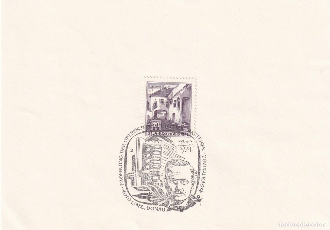 Briefmarken: Hojita Austria 1961 Granja de M&ouml;rbisch - Marcofilia 1974 - Anton Bruckner - Caja Ahorros Raiffeisen