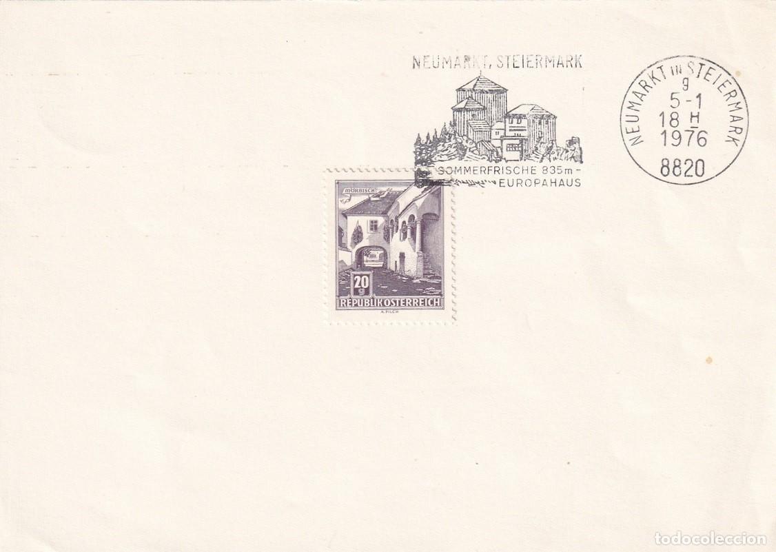 Briefmarken: Hojita Austria 1961 Granja de M&ouml;rbisch - Marcofilia 1976 Promoci&oacute;n tur&iacute;stica Neumarkt in Steiermark