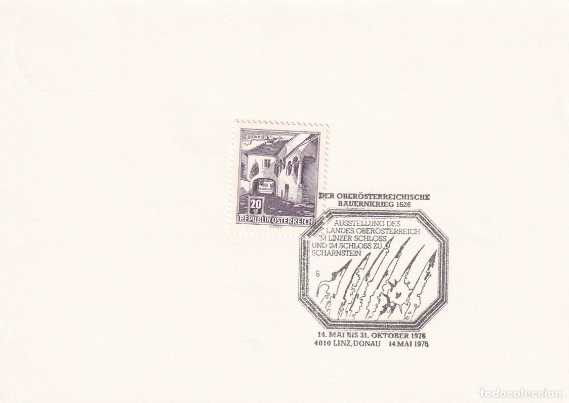 Selos: Hojita Austria 1961 - Granja de M&ouml;rbisch - Marcofilia 1976 Guerra de los Campesinos de Alta Austria