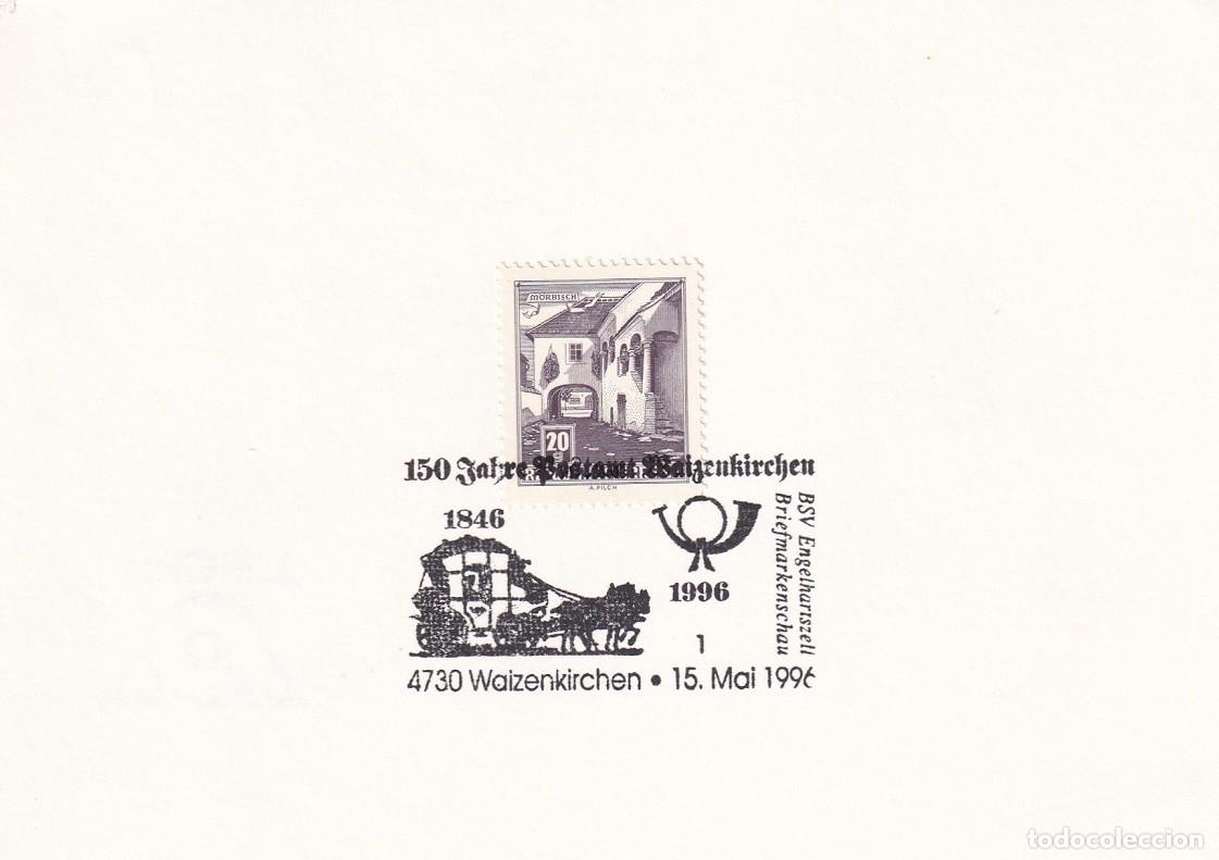 Timbres: Hojita Austria 1961 - Granja de M&ouml;rbisch - Marcofilia 1996 - 150 Aniv Oficina Correos Waizenkirchen