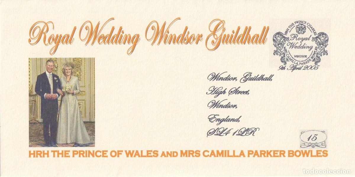 Stamps: Sobre + Tarjeta Gran Breta&ntilde;a 2005 - Boda del Pr&iacute;ncipe Carlos con Camilla Parker Bowles - Royal Weddi