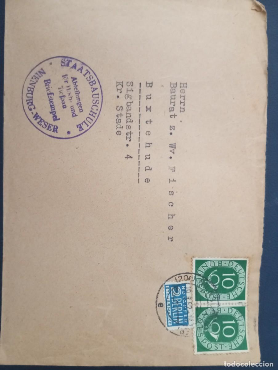 Sellos: CARTA CIRCULADA EN ALEMANIA, PUENTE A&Eacute;REO, 1952, . VER DESCRIPCI&Oacute;N
