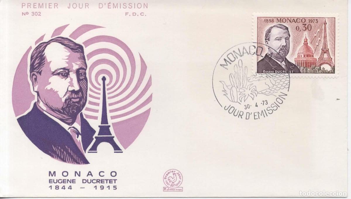 Francobolli: MONACO FDC TELECOM DUCRETET RADIO 1973
