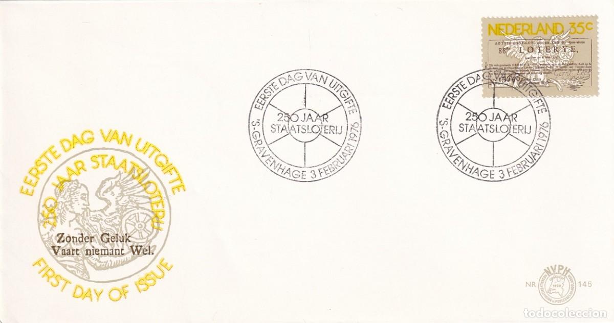 Timbres: FDC Pa&iacute;ses Bajos 1976 - 250 a&ntilde;os de la Loter&iacute;a Estatal 250 Jaar Staatsloterij - Diosa de la Fortuna