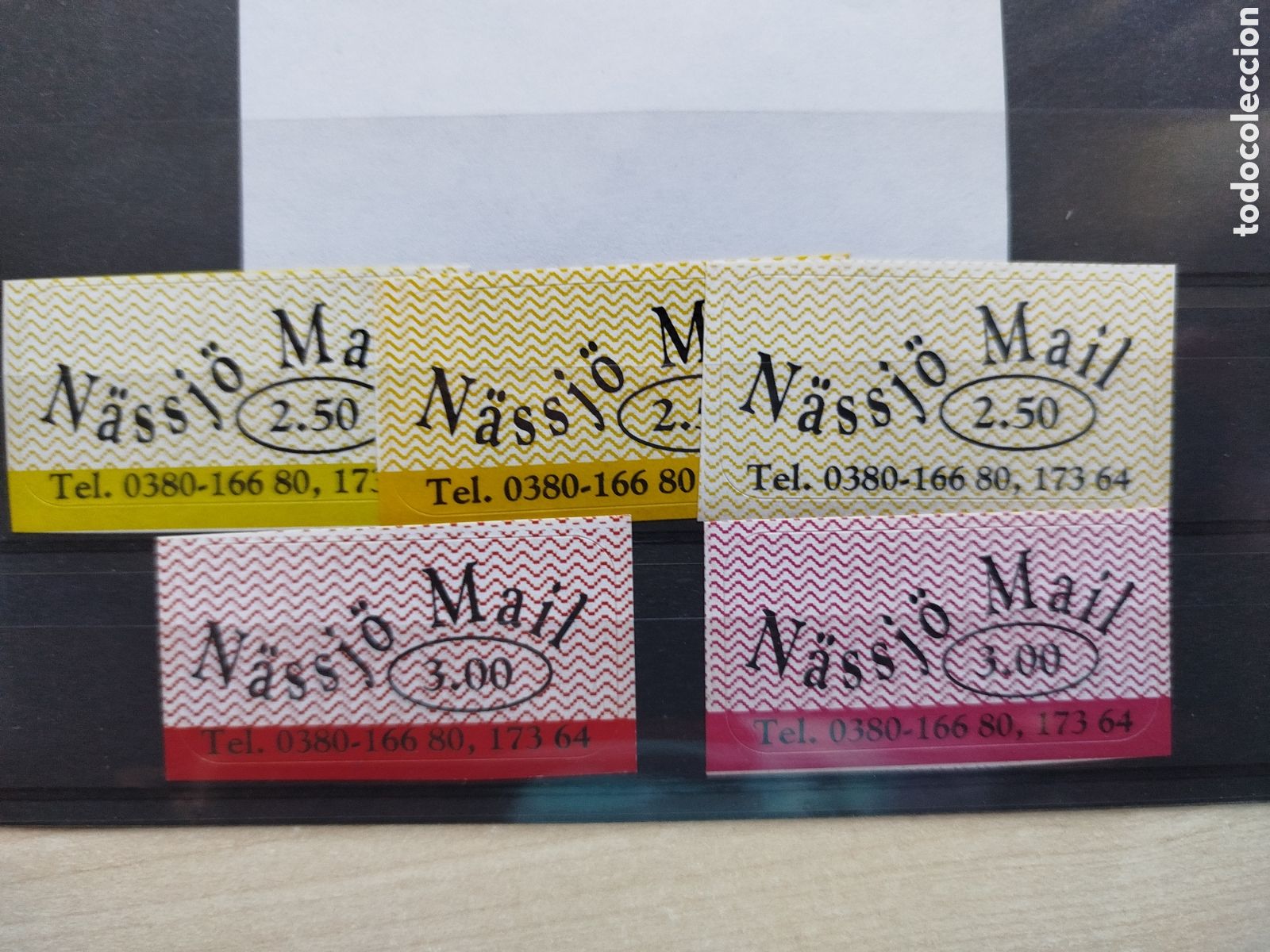 Sellos: Lote 5 Sellos Correo Privado Suecia 1997 - N&auml;ssj&ouml; Mail Lokalpost Varios Colores