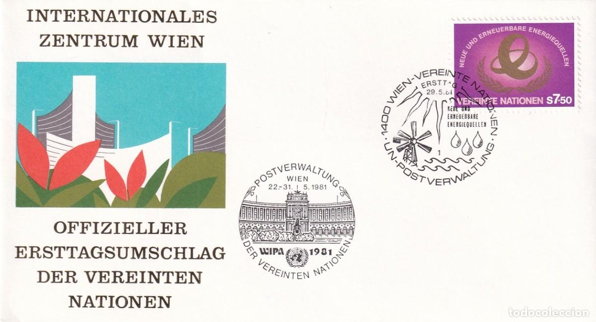 Selos: Sobre Naciones Unidas Viena 1981 - Wipa - Nuevas fuentes de energ&iacute;a renovables - Internationales Zen