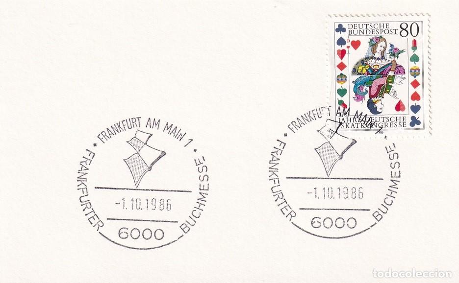 Francobolli: Marcofilia / FDC Alemania 1986 - Centenario Congreso de jugadores de cartas - Matasellos especiales