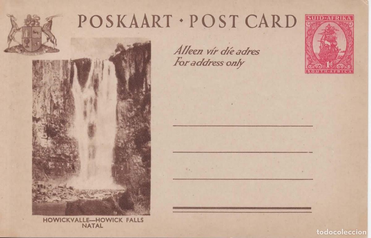 Sellos: SUDAFRICA SOUTH AFRICA ENTERO POSTAL HOWICK FALLS NATAL
