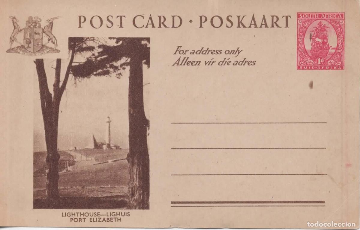 Sellos: SUDAFRICA SOUTH AFRICA ENTERO POSTAL LIGHTHOUSE FARO PORT ELIZABETH