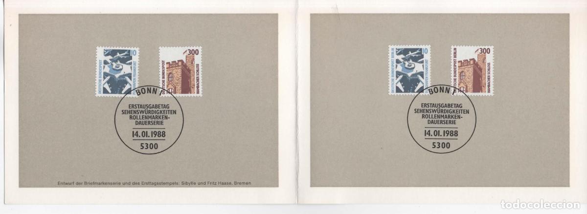Sellos: ALEMANIA DOCUMENTO CON SELLOS ALEMANIA Y BERLIN AEROPUERTO FRANKFURT CASTILLO CASTLE