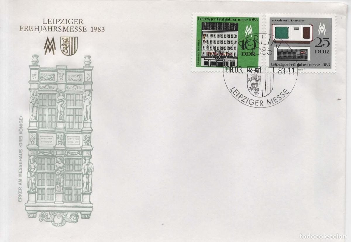 Sellos: ALEMANIA DDR FERIA DE LEIPZIG 1983 ROBOTRON COMPUTER INFORMATICA