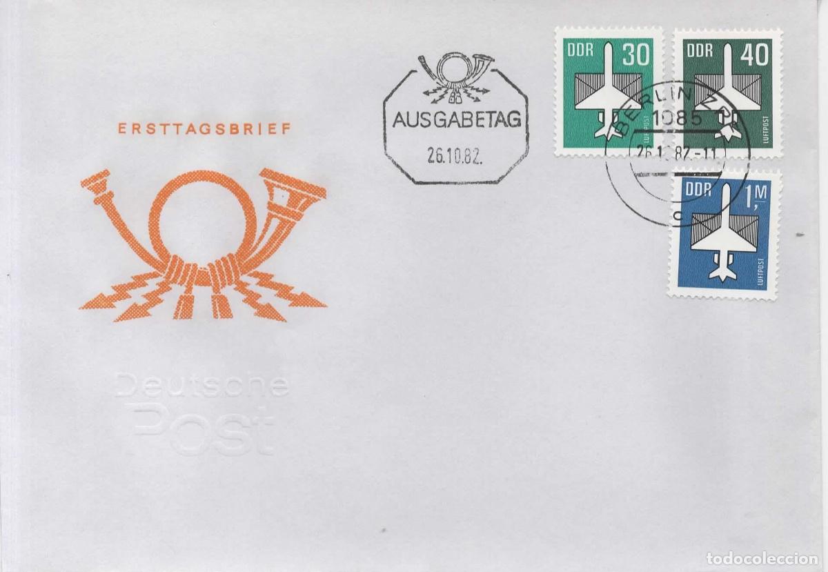 Sellos: ALEMANIA DDR FDC 1982 SELLOS DE CORREO AEREO AIR MAIL