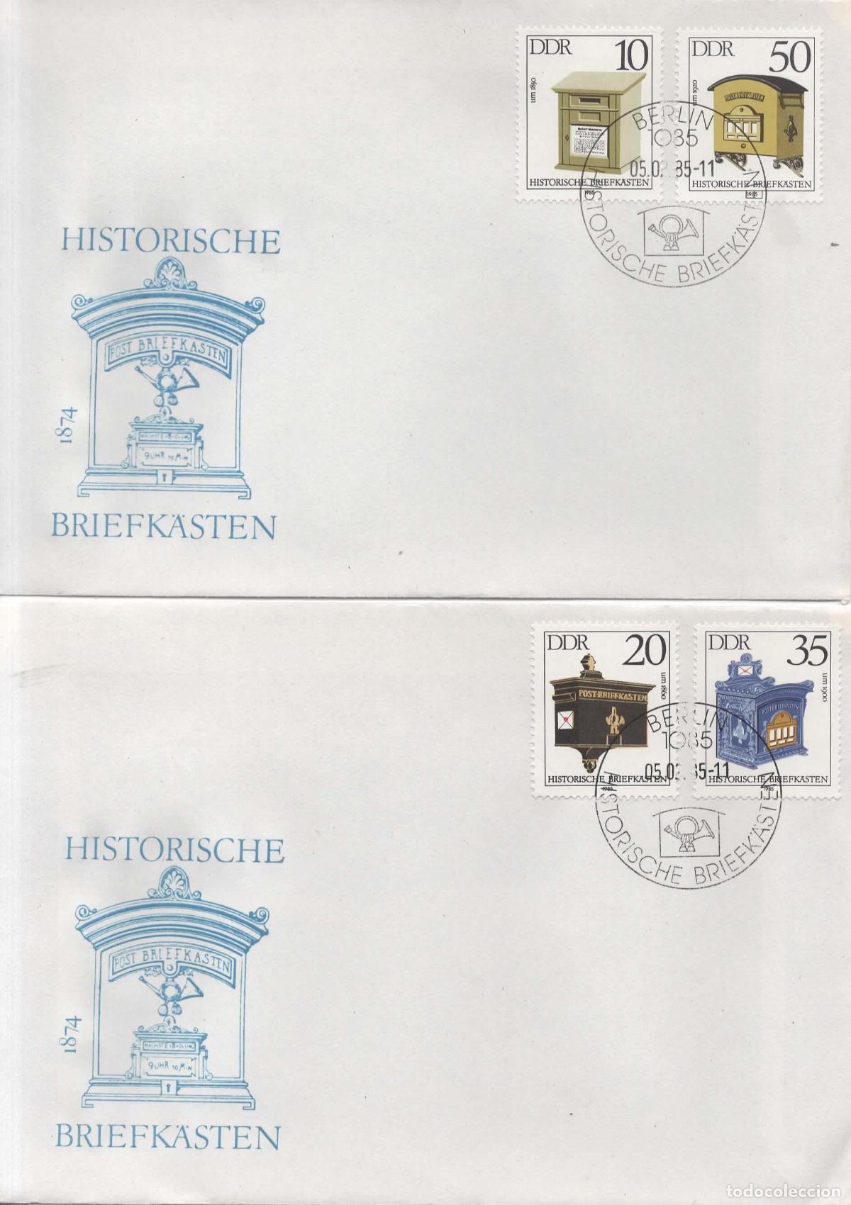 Sellos: ALEMANIA DDR FDC BERLIN BUZON LETTER BOX