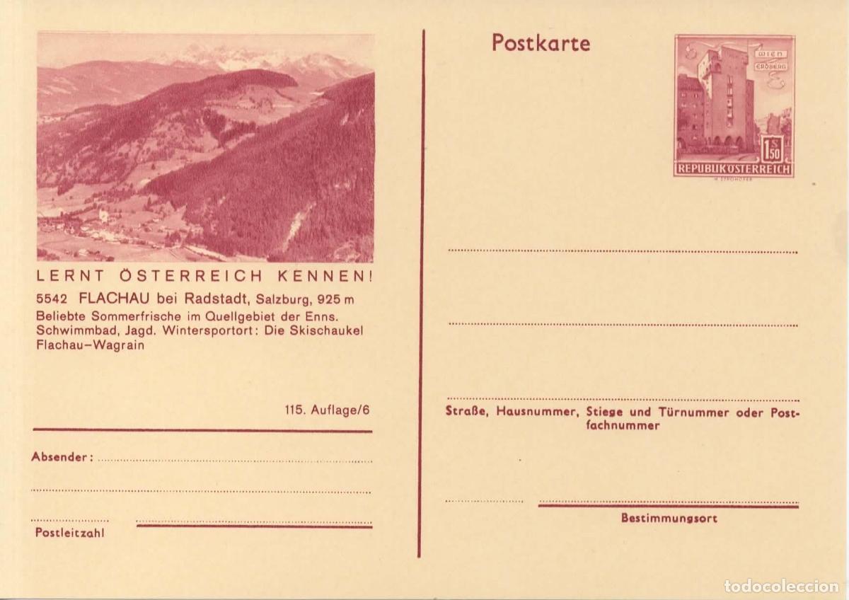 Sellos: AUSTRIA ENTERO POSTAL FLACHAU BEI RADSTADT CAZA