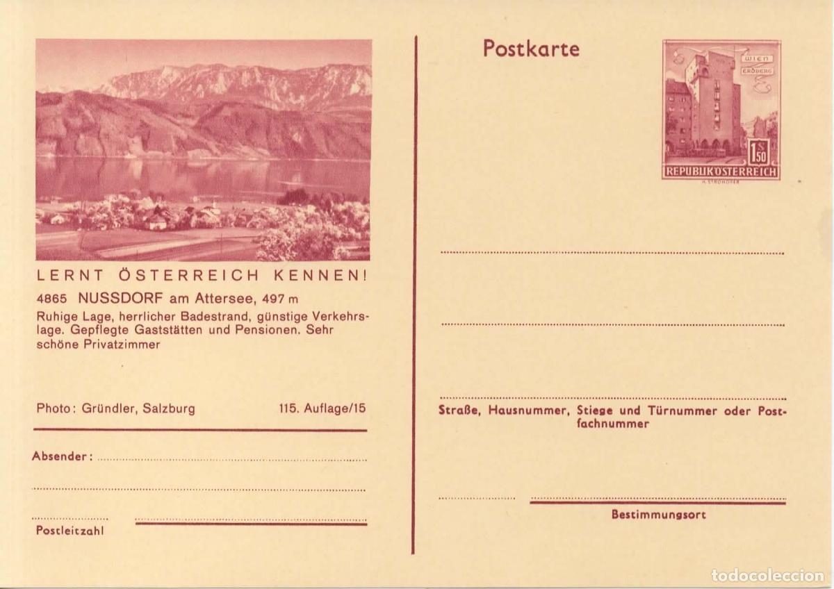 Sellos: AUSTRIA ENTERO POSTAL NUSSDORF AM ATTERSEE