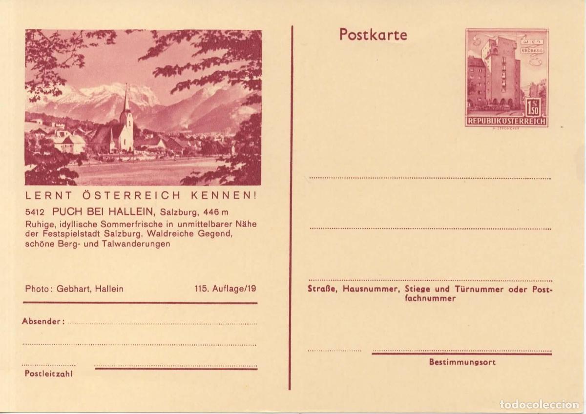 Sellos: AUSTRIA ENTERO POSTAL PUCH BEI HALLEIN SALZBURG