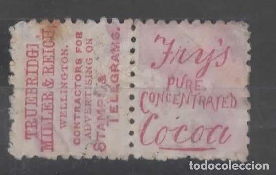 Sellos: NEW ZEALAND SELLOS CON PUBLICIDAD ADVERTISEMENT STAMP FRY CACAO COCOA ANTARCTIC