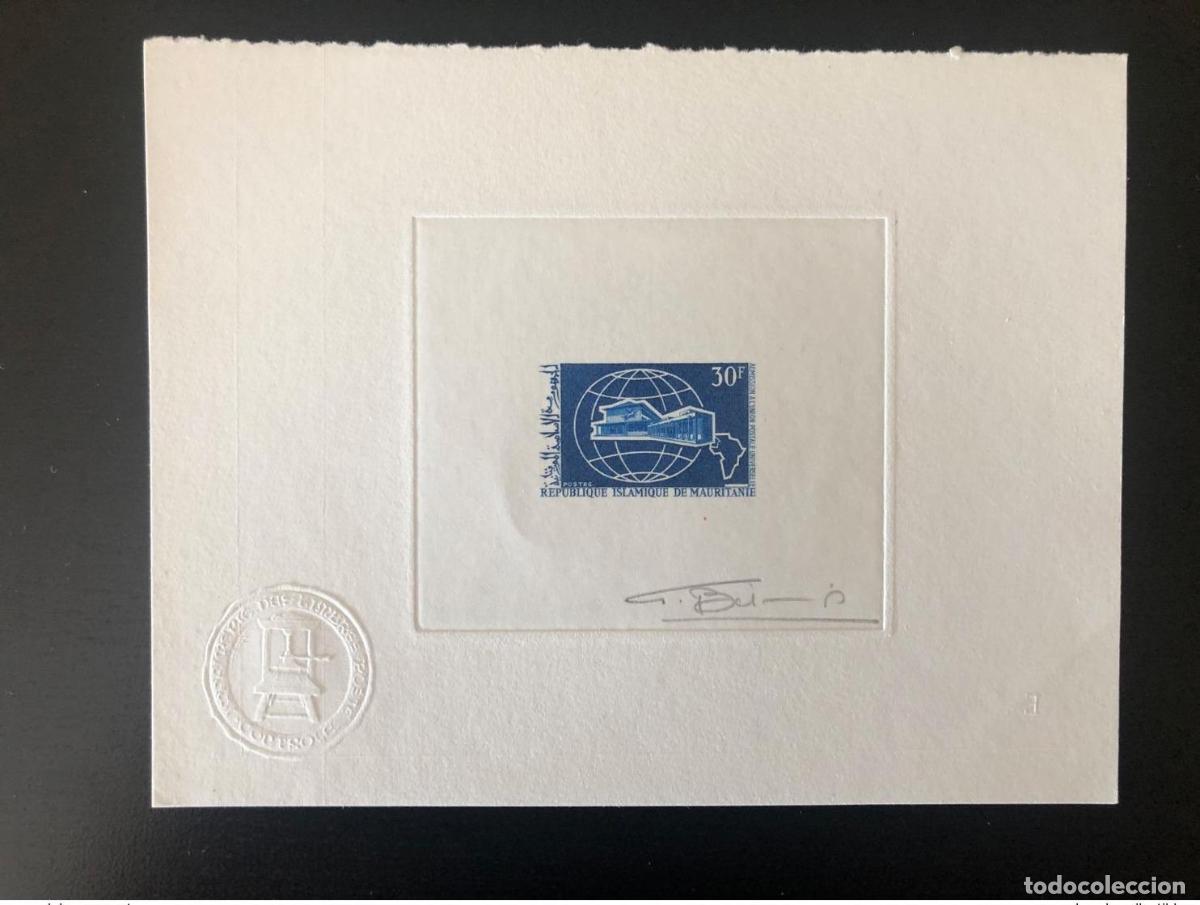 Sellos: Mauritania 1968 Mi. 343 Prueba de artista Admisi&oacute;n a la UPU Mapa Berna