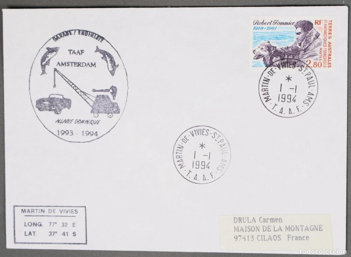 Sellos: ANTARTIDA ANTARCTIC TAAF 1994 MARTIN DE VIVIES PERRO DOG