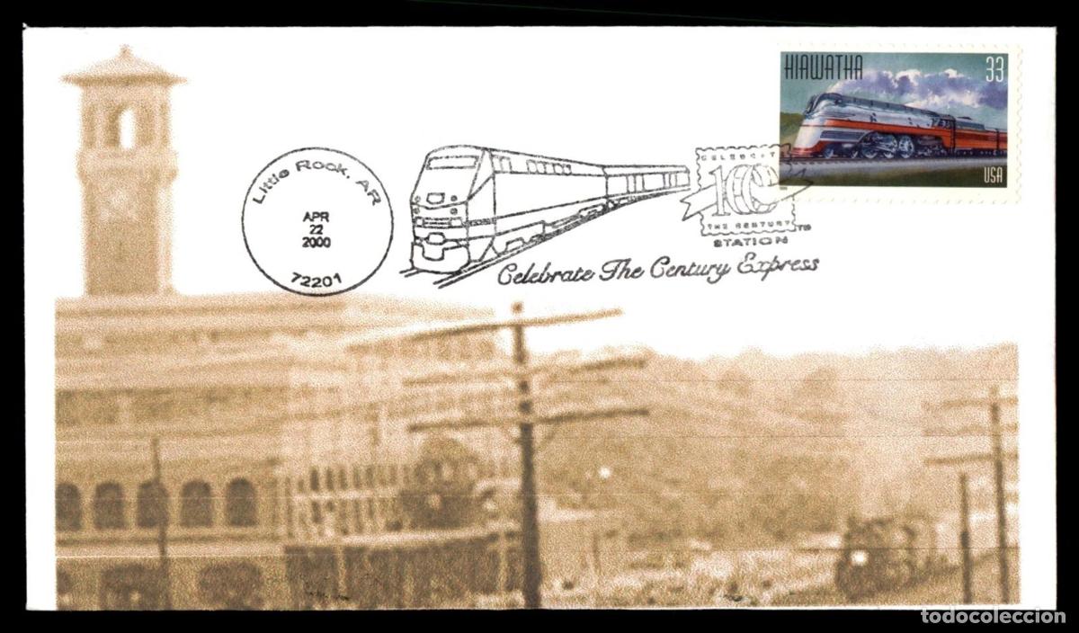 Sellos: ESTADOS UNIDOS USA LITTLE ROCK FERROCARRIL RAILWAY TREN