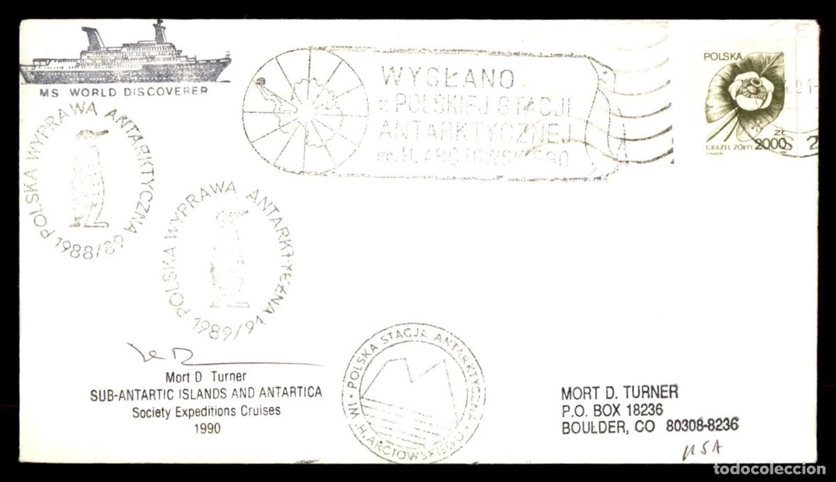 Sellos: ANTARTIDA ANTARCTIC POLONIA BASE ARTOCWSKI WORLD DISCOVER CHILE FALKLAND