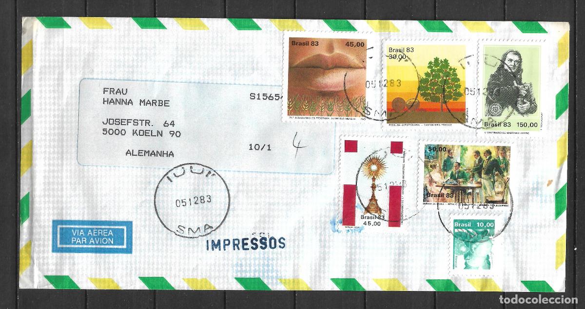 Sellos: brasil carta circulada a alemania - 152/4