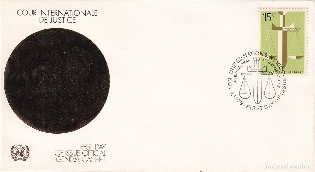Sellos: FDC Naciones Unidas Nueva York 1979 Corte Internacional de Justicia / Cour Internationale de Justice