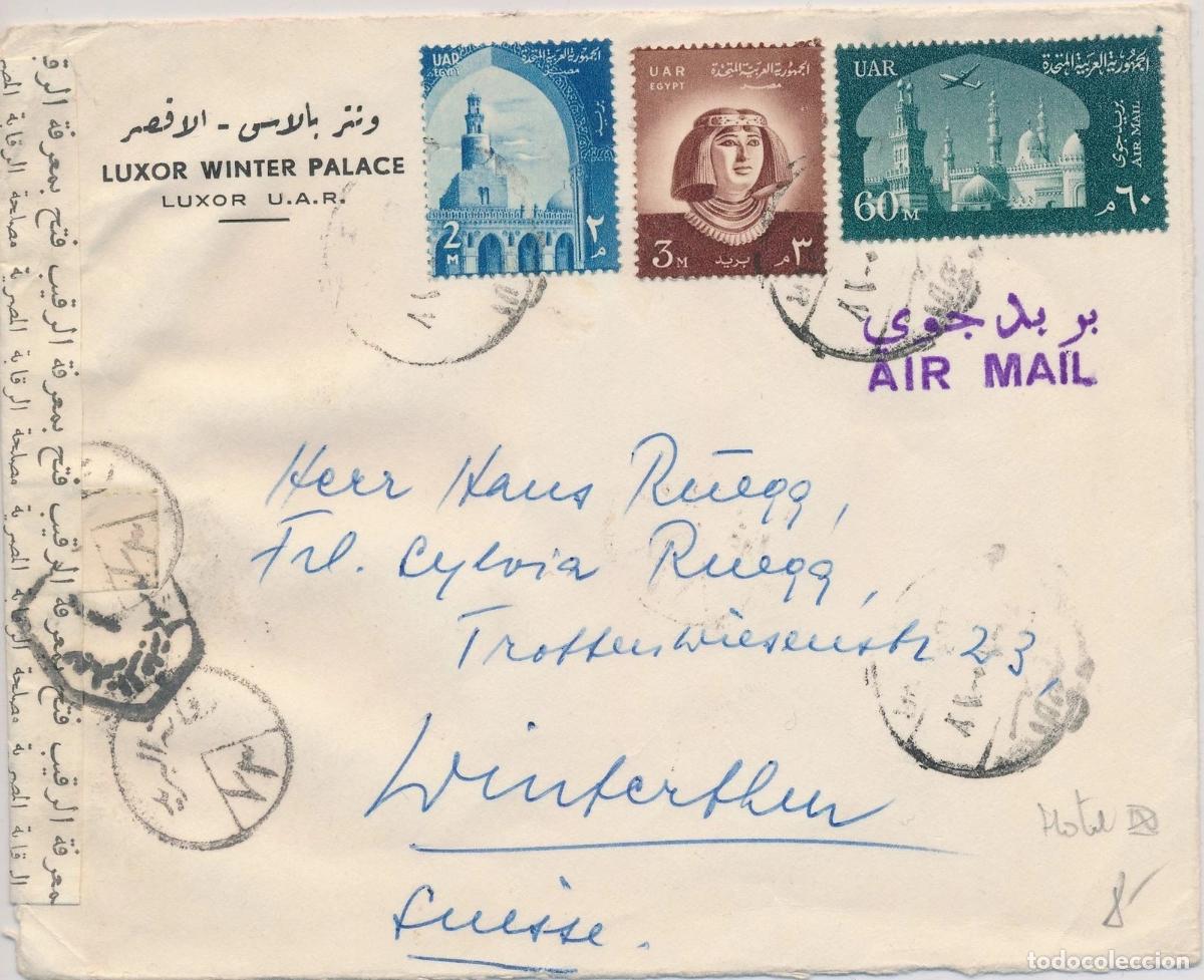 Sellos: EGIPTO LUXOR A SUIZA CON CENSURA