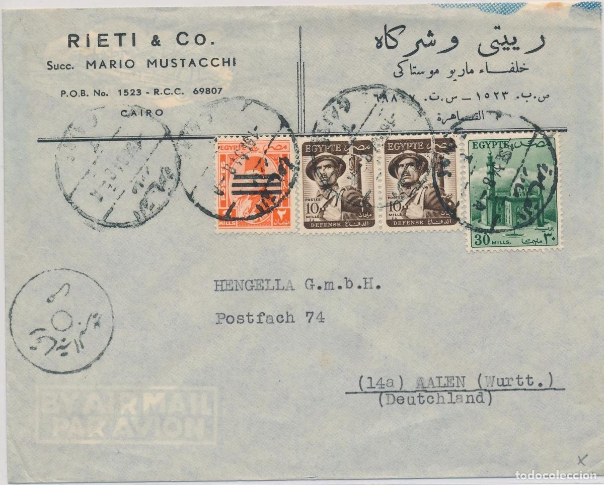 Sellos: EGIPTO CAIRO A ALEMANIA CON CENSURA