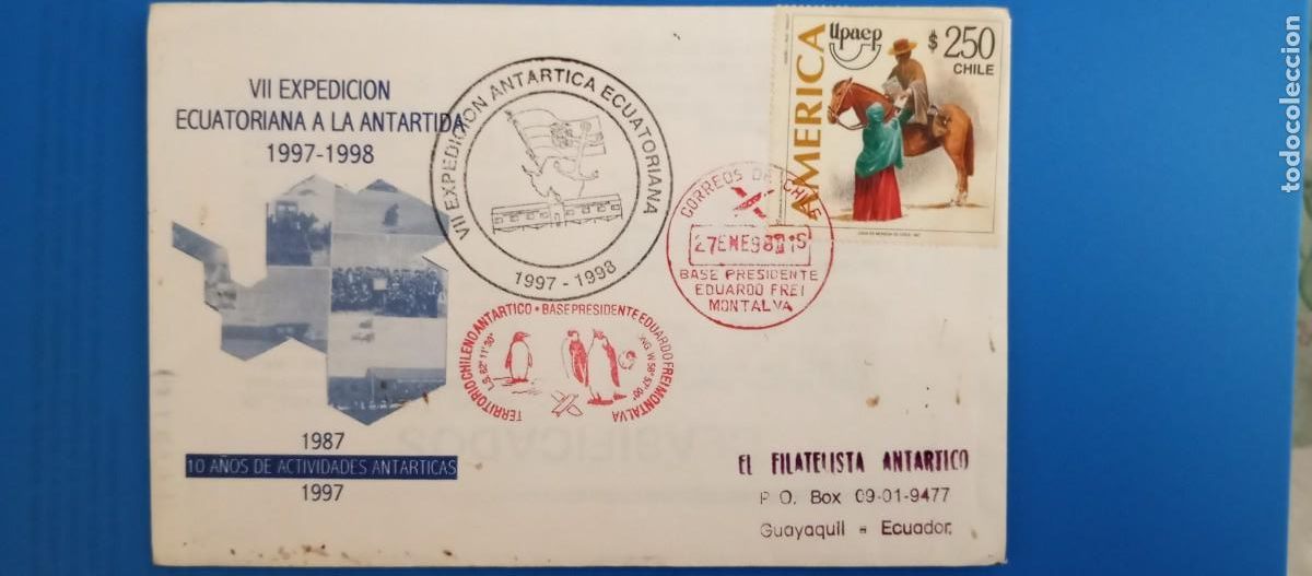Sellos: ECUADOR 1998, VII EXPEDICI&Oacute;N A LA ANTARTIDA, MAT BASE