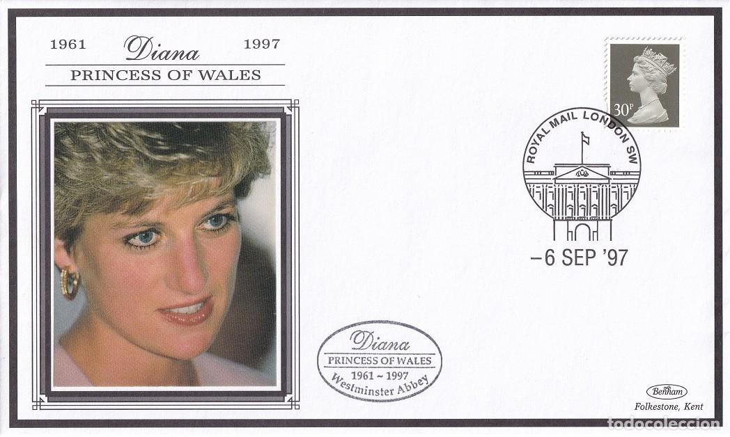 Sellos: Sobre Gran Breta&ntilde;a 1997 - 1961-1997 Diana Princess of Wales - Westminster Abbey - Royal Mail London