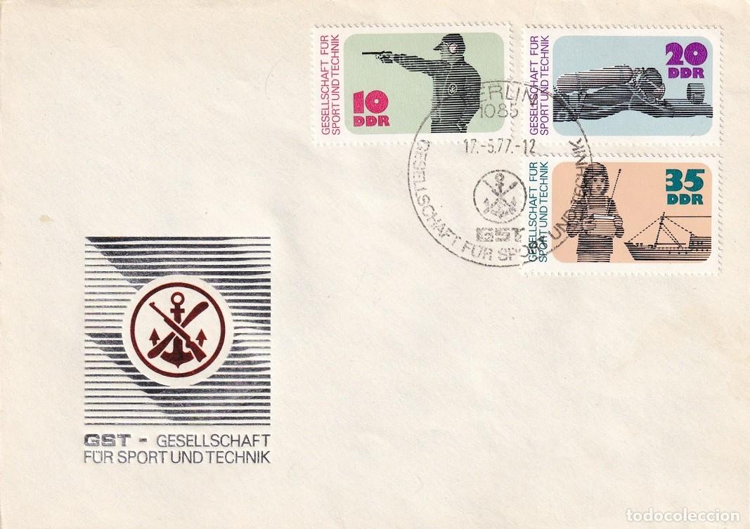 Sellos: Sobre Berl&iacute;n 1977 DDR RDA - GST - 25 Aniversario organizaci&oacute;n para la educaci&oacute;n t&eacute;cnica y deportiva