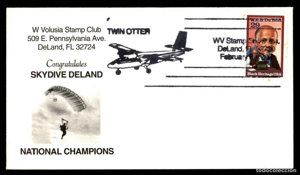 Sellos: ESTADOS UNIDOS USA DELAND AVION TWIN OTTER PLANE