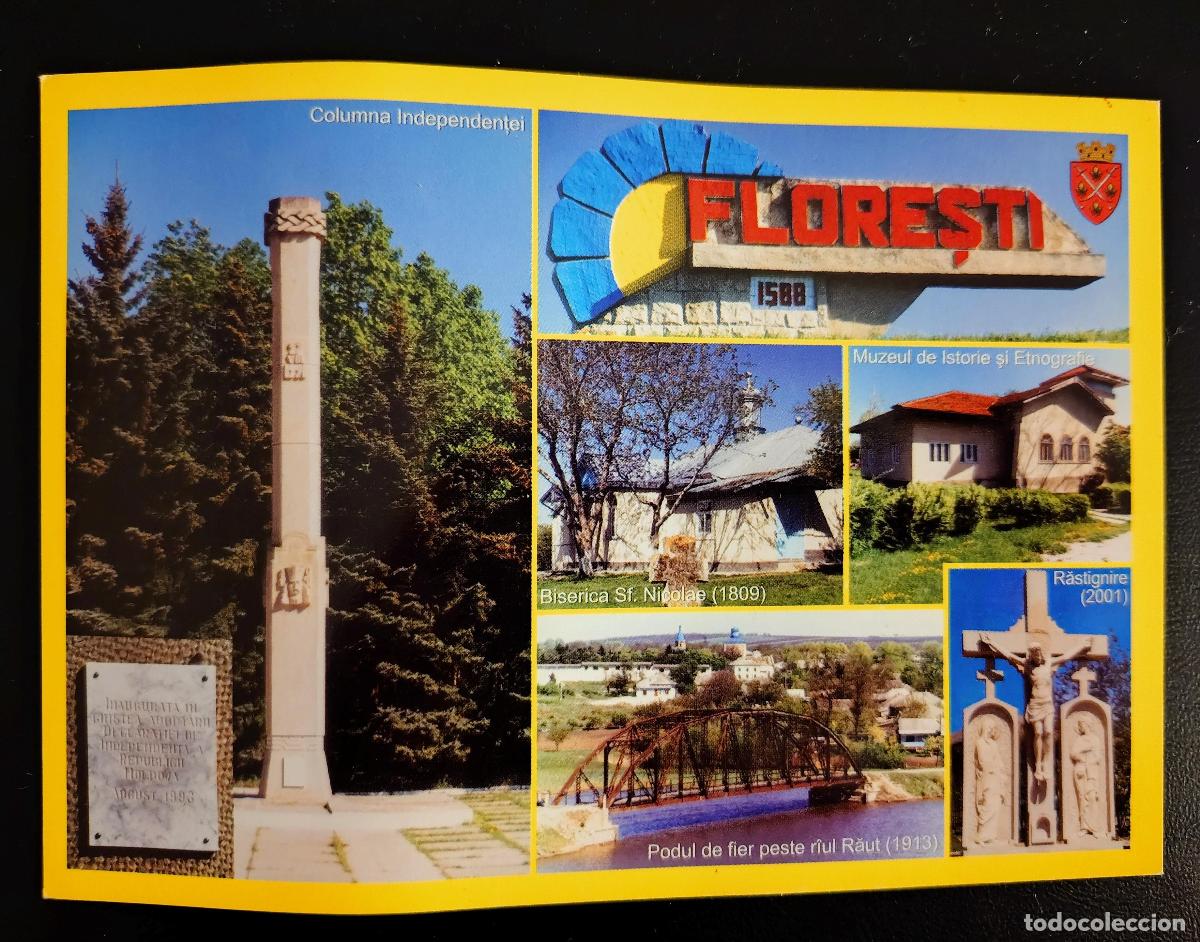 Sellos: Moldavia 2003 entero postal tarjeta Florești busto Miron Costin 30b nuevo