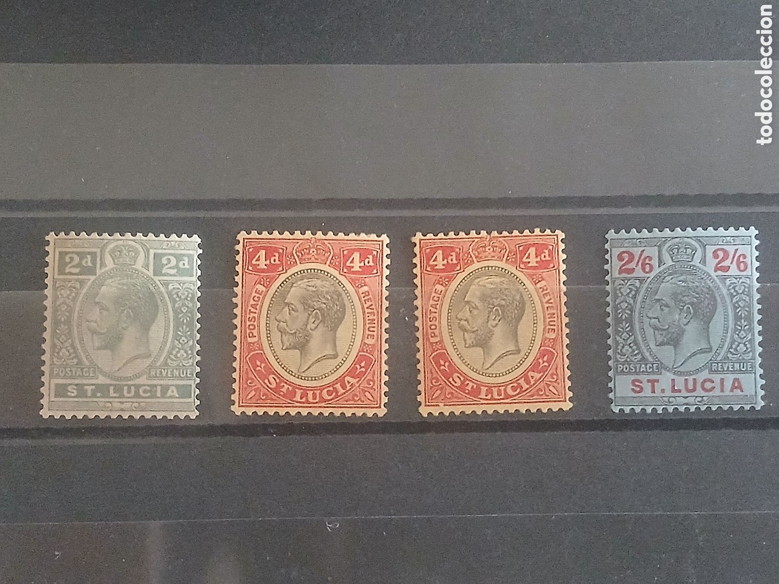 Sellos: SANTA LUCIA 1913-1919 - REY GEORGE V 68 71/72*