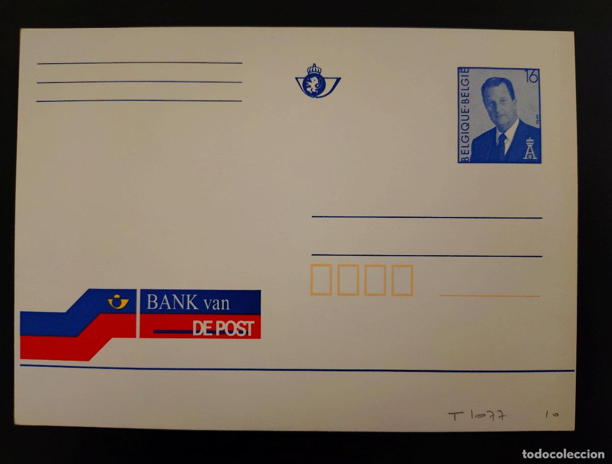 Sellos: B&eacute;lgica sobre postal completo Rey Alberto II 16F Bank van De Post nuevo NL