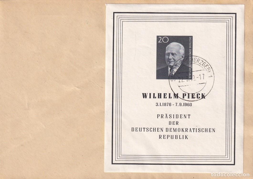 Sellos: Sobre Alemania RDA 1962 - HB sin dentar Muerte del presidente Wilhelm Pieck 1.876 - 1.960
