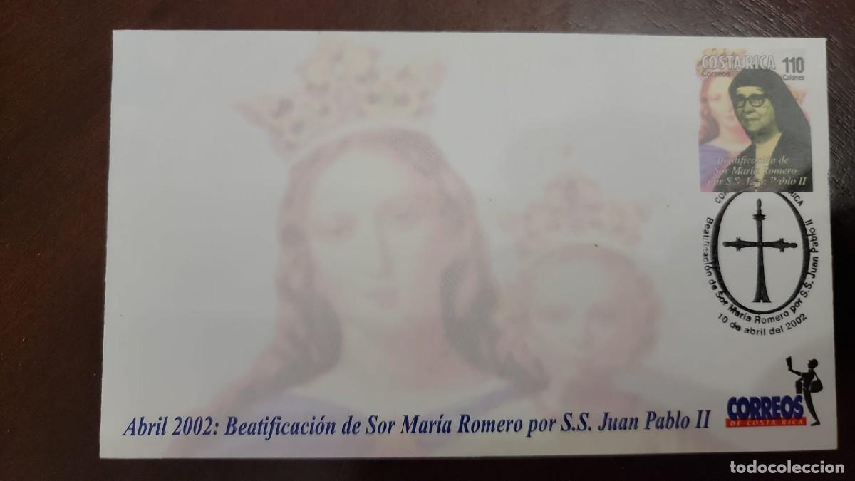 Sellos: TS) 2002 COSTA RICA,THE BEATIFICATION OF SISTER MARIA ROMERO MENESES BY POPE JUAN PABLO II,VF.