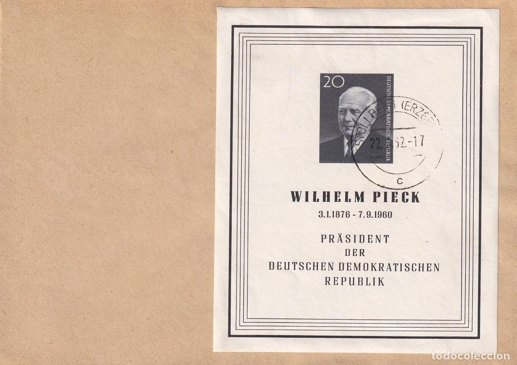 Sellos: Sobre Alemania RDA 1962 - HB sin dentar Muerte del presidente Wilhelm Pieck 1.876 - 1.960