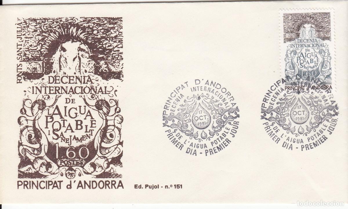 Sellos: ANDORRA FRANCESA - SPD PRIMER DECENIA INT. AIGUA POTABLE - 1981