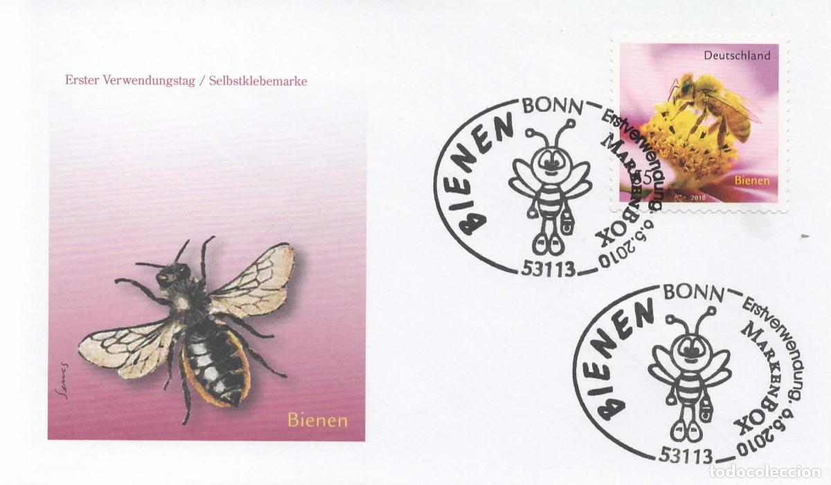 Sellos: ALEMANIA FDC ABEJA BEE BIENEN INSECTO MAT BONN