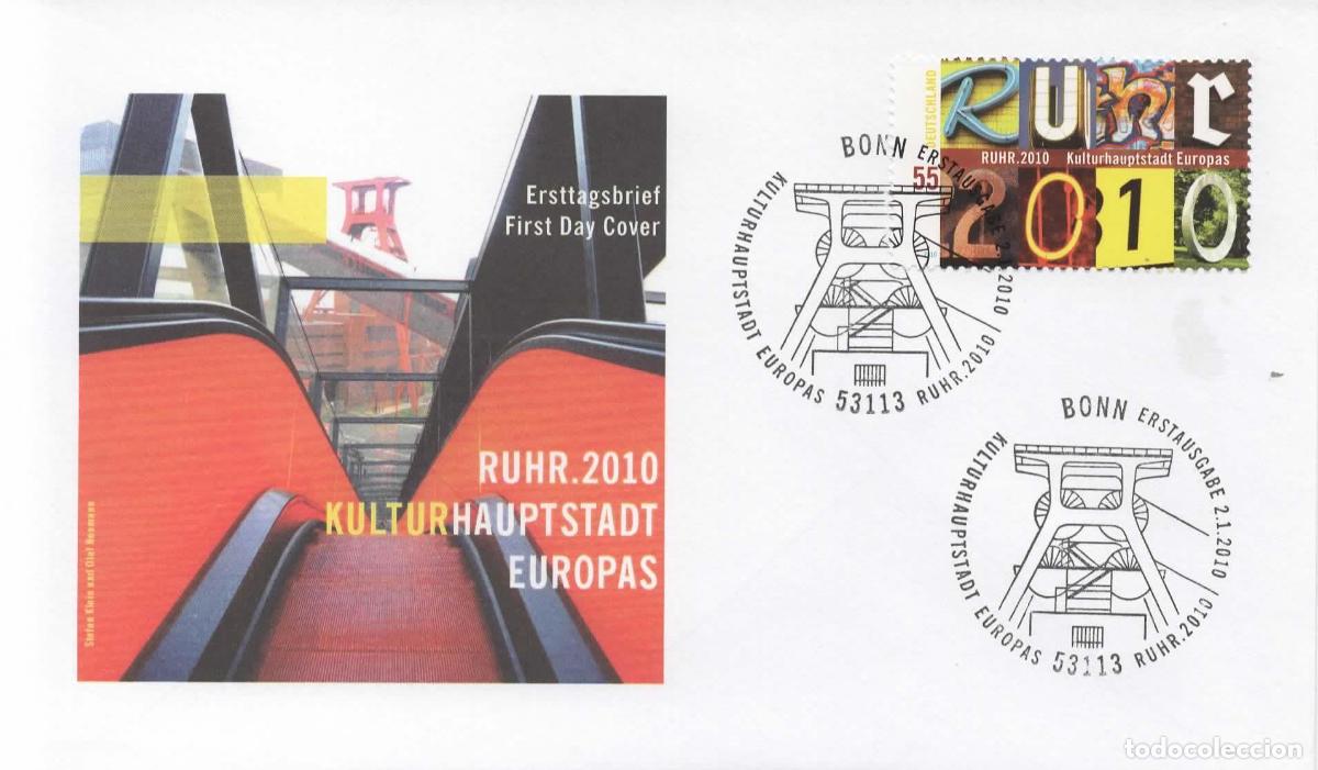 Sellos: ALEMANIA FDC RHUR 2010 CASTILLETE MINA MINERIA MINNING