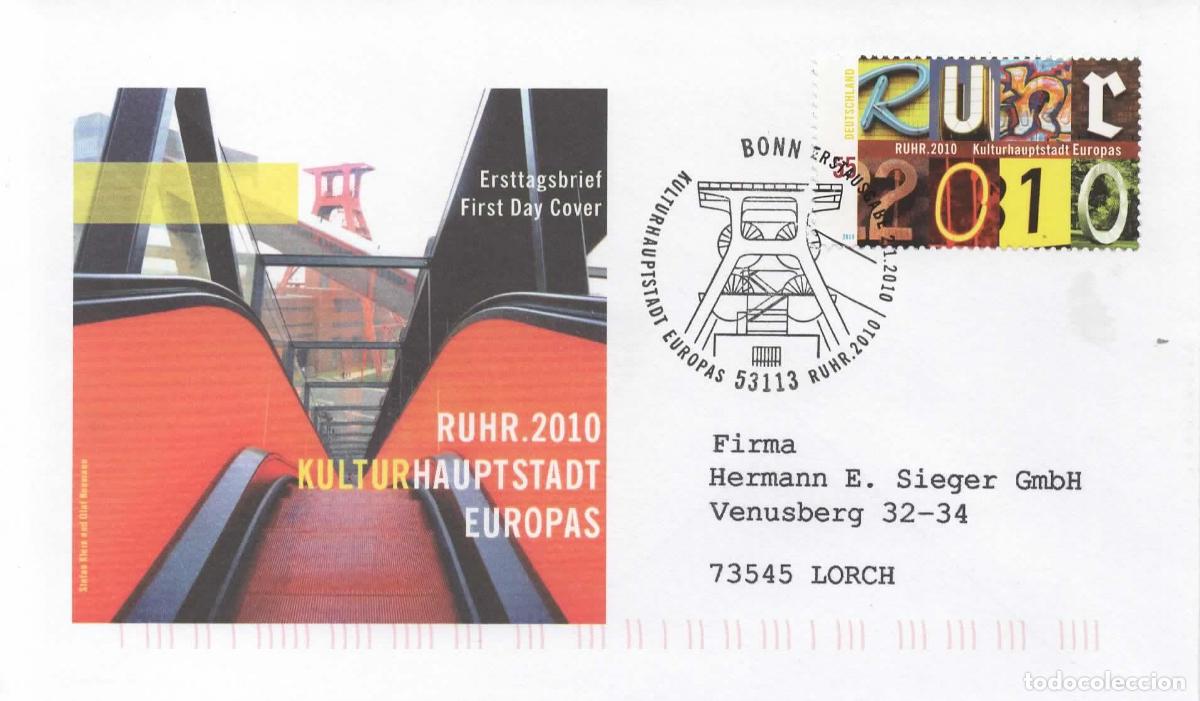 Sellos: ALEMANIA FDC RHUR 2010 CASTILLETE MINA MINERIA MINNING