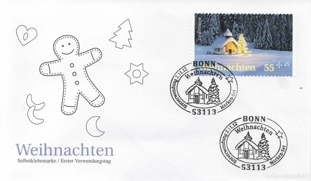 Sellos: ALEMANIA FDC NAVIDAD CHRISTMAS 2012 MAT BONN